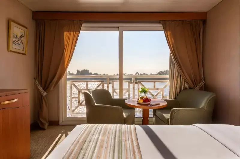 Cabina con balcone sulla Crociera Nile Crown II
