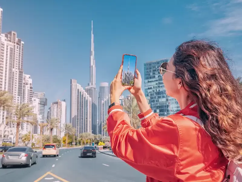 Vista mozzafiato dal Burj Khalifa a Dubai