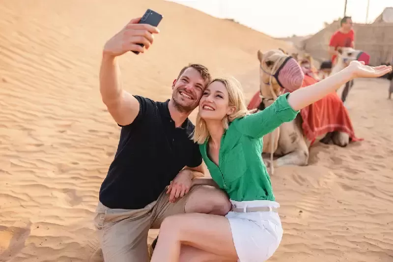 Quad Bike Tour Dubai Near Sand Dunes and Camel Camp